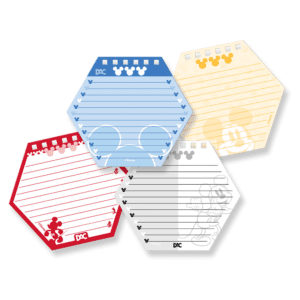 Bloco de Anotações Hexagonal Mickey Disney | Produto Oficial Licenciado