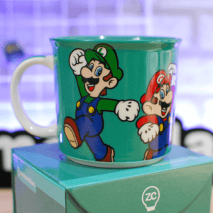 Caneca Tom Mario e Luigi Verde