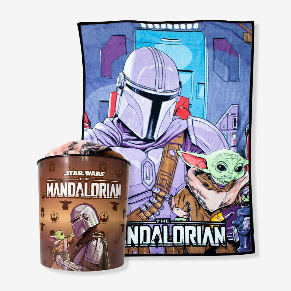 Kit Pipoca Balde e Manta The Mandalorian