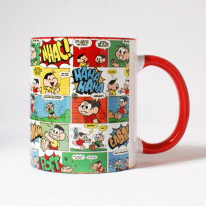 Caneca Porcelana Turma da Mônica Quadrinhos Colorido 300ml
