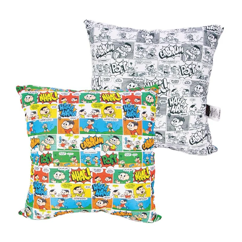 Almofada 35X35 Quadrinhos Color e Preto – Turma da Monica