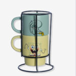 Kit Canecas Empilháveis Bob Esponja e Lula Molusco