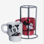 Kit Canecas Empilháveis Mickey e Minnie com Suporte