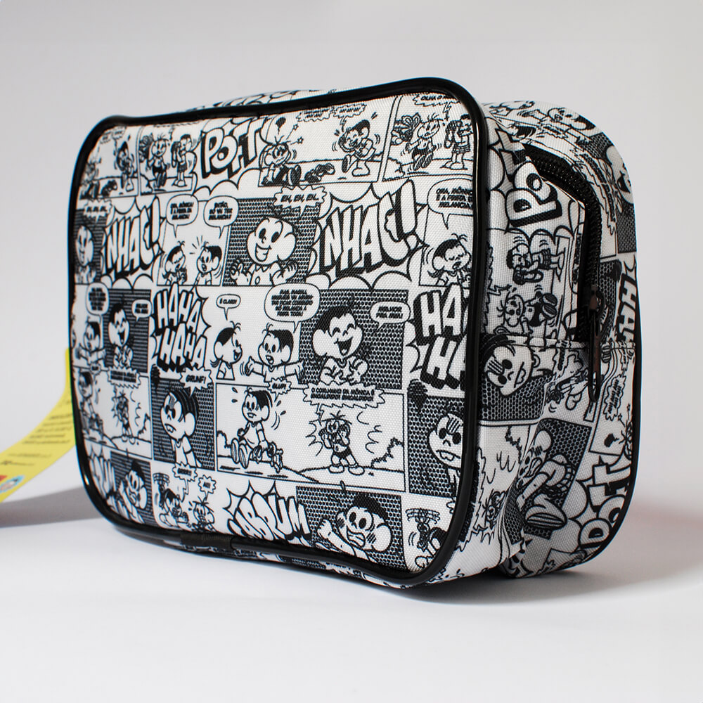 Necessaire Retangular Quadrinhos Preto e Branco – Turma da Monica