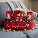 Kit Pipoca Almofada Pipoca Fibra Suede Mickey Mouse